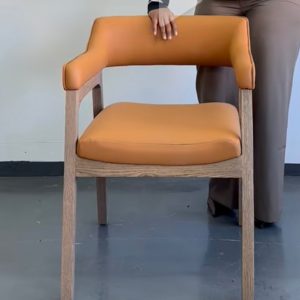 The Amber Oak Accent Chair
