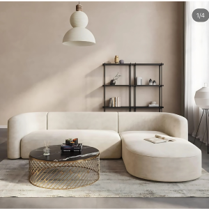 Modern L-Shaped Boucle Sofa for Stylish Living Spaces