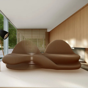 Parametric Wavy Wooden Bench