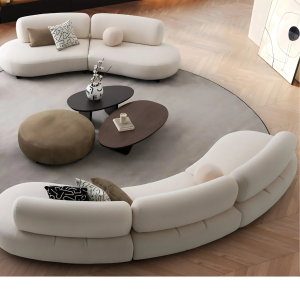 Elegant Italian Boucle 2-Piece Couch Set – Cozy & Stylish Comfort