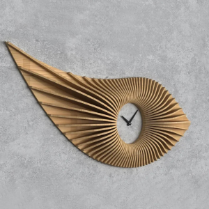 Artistic Wavy Wooden Wall Clock - Unique Design for Any Space