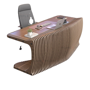 Parametric Wavy Reception Desk - Stylish Executive Office Table