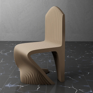 Stylish Parametric CNC Crafted Dining Chair for Modern Spaces