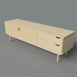 Lund Modern TV Stand: Stylish Storage Unit for Any Living Room