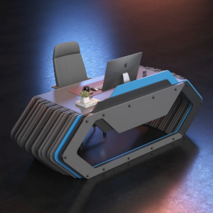 Sleek Solo Parametric CNC Workstation Desk for Ultimate Productivity