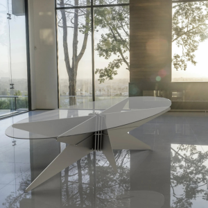 Elegant Glass Oval Dining Table for Modern Homes