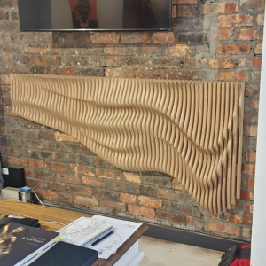 Parametric Wavy Wooden Wall Decor