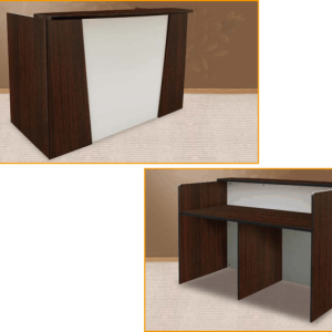 Elegant White Front Panel Reception Unit for Modern Spaces