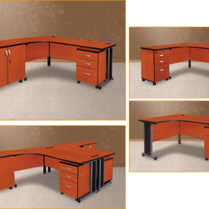 Stylish Cluster Desk with Sturdy Steel Legs - Modern Workspace Solution