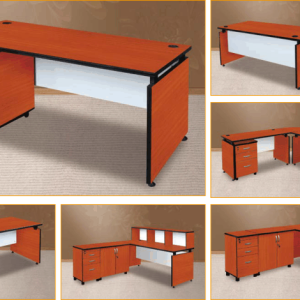 Elegant White-Front Modern Office Desk for a Stylish Workspace