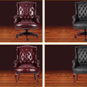 Executive Burgundy Genuine Leather Chair for Stylish Comfort