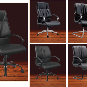 Sleek High Black PU Leather Chair for Modern Comfort and Style