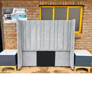 Stylish Headboard with Convenient Bedside Cupboards