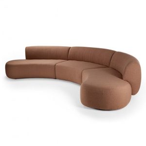 Elegant Curved Velvet Sofa for Stylish Living Spaces