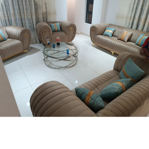 Luxurious Velvet Ring Couch - 3-2-2 Layout, Perfect for Any Space