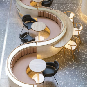 Cozy Café Booth Seating for Relaxed Dining & Socializing