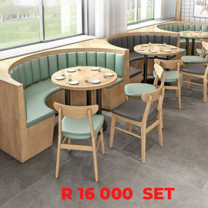 Curved Restaurant Booth Seating Set