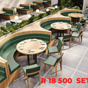 Curved Café Table and Chair Set