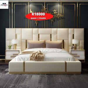 Elegant 3-Piece Designer Bedroom Suite: Headboard, Base & Drawers