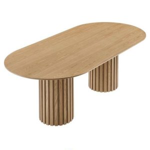 Elegant Fluted Dining Table for Stylish Gatherings