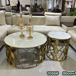 The Aurelia Gold Drum Table Set