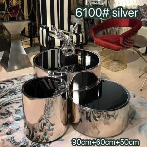 The Eclipse Silver Nesting Table Set