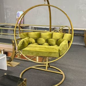 The Aurora Velvet Swing Chair